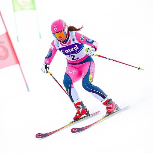 Sofia Goggia in discesa libera durante una gara di Coppa del Mondo